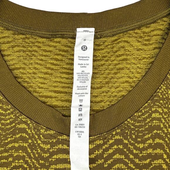 LULULEMON Train to Be Tank Top Size 6 Ripple Wave Deep Artifact / Auric Gold - Picture 5 of 7